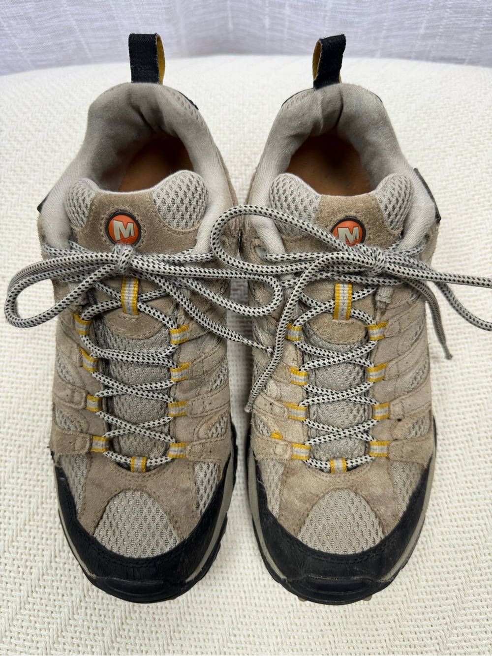 Merrell Women’s Sz 9.5 Beige and Yellow Trail Shoes
